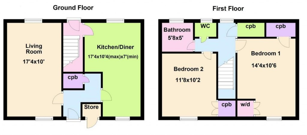 Floorplans For Bute Close, CORBY