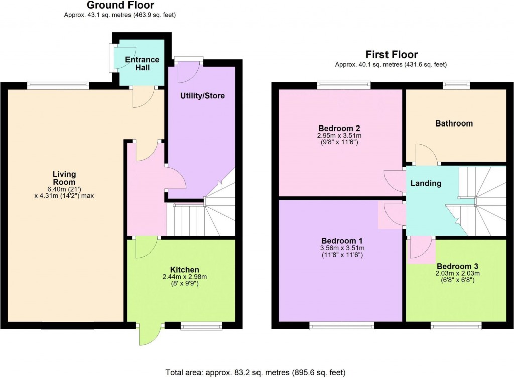 Floorplans For Bideford Square, CORBY