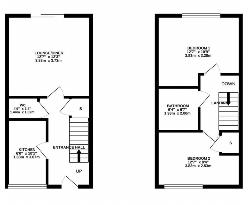 Floorplans For Wren Close, CORBY